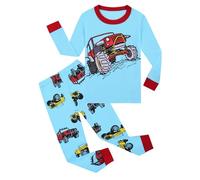 Pyjama Garcon Enfants Solides Manches Longues Tenues Ensemble de Pyjamas en Coton Doux Hauts et Pantalon Peints La Main vêtements Nuit