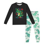 Pyjama Garcon Enfants Vêtement de Nuit Enfant Doux Confortable Vêtements Détente 2 Pieces Classique Tee Shirt Manches Longues Ensembles Peints La Main Four Seasons