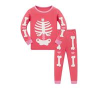Pyjama Garçon Ensemble Deux pièces Manches Longues de Pyjamas Coton Biologique Doux Haut Col Rond Pantalon Peints La Main Four Seasons Enfants