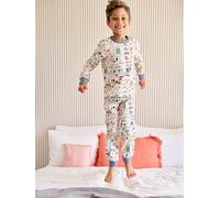 Pyjama garçon imprimé circuit de voitures écru 2A