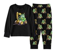 Pyjama Garçon Manches Longues Deux Pièces, Ensembles pour garçons Pyjamas d'hiver imprimés astronautes extraterrestres Manches Longues vêtements détente Enfants Confortables décontractés intérieur