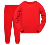 Pyjama Garçon Vêtement de Nuit Enfant Pyjamas pour Enfants Manches Longues Coton 2 Pieces Classique T Shirt Tops et Pjs Shorts Mignonne Dinosaure Tracteur garçons Filles