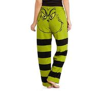 Pyjama Grinch de Noël, pantalon grande taille pour femmes, costume de Père Noël vert, bas de pyjama Grinch a volé Noël pour femmes, bas de pyjama rayés pour femmes, pantalon décontracté à jambes