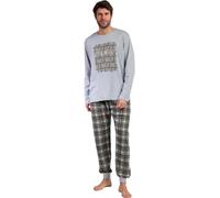 Pyjama haut manches longues et pantalon Admas Never Give Up Gris M