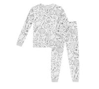 Pyjama Hiver Halloween Fille Design Rayé Enfant Chauve-Souris Fantôme Vêtements Tous Jours Pantalon Ensemble Imprimés Mignons pour Collection