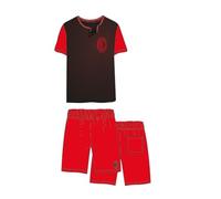 Pyjama homme court demi-manches en coton AC MILAN art. J20 2030, Noir , XL
