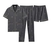 Pyjama Homme Grande Taille, Ensemble Pyjama Homme, Pyjama Homme Ete Court Coton, Vêtement De Nuit, Pyjama, Pyjama 2 Pièces, Décontractée, Confortable Et Doux, Grande Taille, Maison