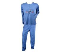 Pyjama Homme Long Sweet Secret C2709 Polo Confort Bleu