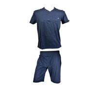 Pyjama Homme New Man En Coton -Chaleur, Douceur Et Confort- Pyjacourt Newman 3617 Col V Marine