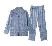 Pyjama Homme Vert, Pyjama Homme Ensemble, Pyjama Homme Coton Hiver, Tenue De Nuit, Sleepwear, Pyjama 2 Pièces, Décontracté, Doux Et Confortable, Grande Taille, Pas Cher,Pyjama Homme Blanc
