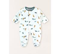 Pyjama imprimés dinosaures en velours, blanc 0M
