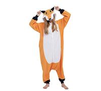 Pyjama Licorne Kigurumi Adulte Animal Cosplay Costume Sleepwear Combinaison Jumpsuit,XL,Renard