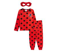 Pyjama long déguisement pour enfant, fille Motif « Miraculous, les aventures de Ladybug et Chat Noir » Avec masque - Rouge - 7-8 ans