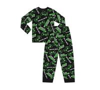 Pyjama long en polaire avec inscription « Do Not Disturb » pour garçons, Noir , 9-10 ans