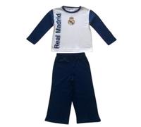Pyjama Long Enfant Real Madrid Officiel - Blanc Et Bleu Marine - Taille 2 À 6 Ans (Taille 2 Ans,Couleur Bleu)