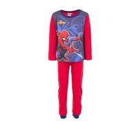 Pyjama Long Enfant Spiderman Coton Rouge (Taille 8 Ans,Couleur Rouge)