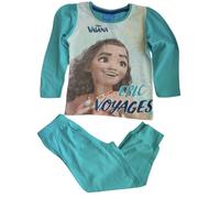 Pyjama Long Fille Vaiana - Turquoise Et Bleu - 100% Coton - 2 À 3 Ans (Taille 2 Ans,Couleur Turquoise)