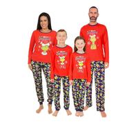 Pyjama long pour garçons et filles The Grinch Merry Grinchmas assorti rouge famille Noël, Enfants, 4-5 ans