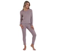 Pyjama manches longues côtelée femme Admas Home Soft Violet S