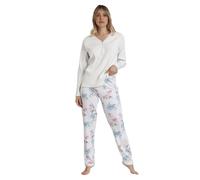 Pyjama manches longues femme Admas Garden French Blanc M