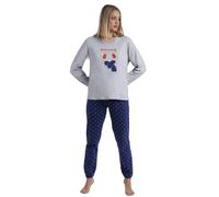 Pyjama manches longues femme Admas Good Morning Mouse Gris 2XL