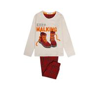 Pyjama manches longues fille Admas Keep Walking Beige 6 ans