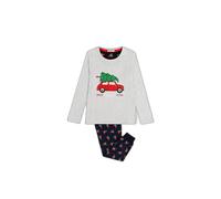 Pyjama manches longues fille Admas Xmas Tree Gris 8 ans