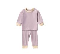 Pyjama Manches Longues Garcon Deux Pièces, Ensemble bébé garçon 1-5 Ans vêtements d'intérieur Pyjama Manches Longues sous-vêtements séparés Combinaison Confortable Doux Respirant