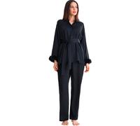 Pyjama manches longues manches longues femme Lisca Passion Noir 42