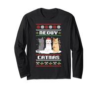 Pyjama Merry Christmas for Cat Lover Cat Lover Noël Meowy Catmas Manche Longue