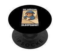 Pyjama Mignon de Loutre endormie drôle Mon Costume de Sommeil PopSockets PopGrip Adhésif