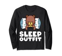 Pyjama mignon ours en peluche dans le lit. Manche Longue