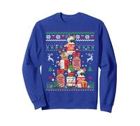 Pyjama Moche pour infirmière de Noël Motif Arbre à la Menthe poivrée Sweatshirt, Unisexe pour Adultes, Bleu Royal, S