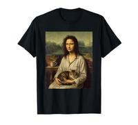 Pyjama Mona Lisa Chat Maman Drôle Art Parodie Café Thé T-Shirt