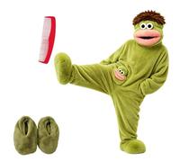 Pyjama Monstre Onesie Adulte, Combinaison Avec Deux Peignes Et Chaussures | Silly Onesie Pyjamas Cosplay Costume Deguisement Adulte Pyjama Pilou Pilou Chaud Et Doux À Poches Détente Confortable