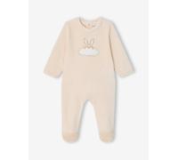 Pyjama naissance en velours écru 1M(54CM)