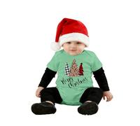 Pyjama Noel Bébé, Body Bebe Fille Garcon, Deguisement Noel Bébé Fille Body Manche Courtes Bebe Garcon Filles 1er Noels Combinaison Grenouillère Infantile Pyjama de Noël Pour la Fête de Noël, 0-12 mois