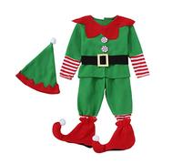 Pyjama Noel Bebe,Déguisement lutin de noël pour garçon Elfe de Noël, Noël, Lutin - Déguisement pour Enfant, accessoires pour Halloween, carnaval et fêtes