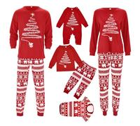 Pyjama Noel Famille Hiver Chaud Ensemble Pyjama Noel Famille Manches Longues Pyjama Noel Couple Enfant Fille Garcon Bebe Ensembles de Pyjama Noël Famille Pyjama Mere Pere Noel Pyjama Famille Assortis
