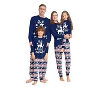 Pyjama Noel Famille,Pyjama Assorti Couple,Ensembles de Pyjamas Noël,Chaud Christmas Pyjama Ensemble Femme Homme Fille BéBé Garçon Printemps Automne Hiver Bébés