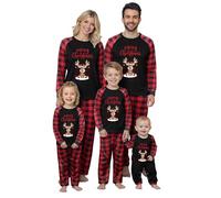 Pyjama Noel Famille Pyjama De Noël Famille Pyjamas À Deux Pièces Set À Manches Longues Et Pantalon pour Mère Père Enfant Bébé Ensembles De Pyjamas pour Couple