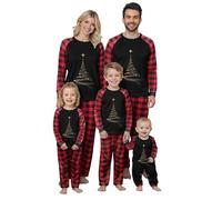 Pyjama Noel Famille Pyjama De Noël Famille Pyjamas À Deux Pièces Set À Manches Longues Et Pantalon pour Mère Père Enfant Bébé Ensembles De Pyjamas pour Couple