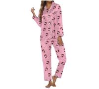 Pyjama Noel Femme Chaud - Ensemble de Pyjama féminin élégant pour Nuits Confortables et Douces avec Design Festif et Coupe Moderne
