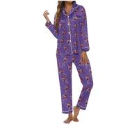 Pyjama Noel Femme Chaud - Ensemble de Pyjama féminin élégant pour Nuits Confortables et Douces avec Design Festif et Coupe Moderne