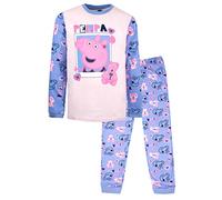 Pyjama Officiel du Cochon Peppa | 3-8 Ans | Pyjama à Manches Longues | Costume habillant 100% Coton | Marchandise Officielle | Cadeau pour Les Filles