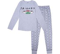 Pyjama officiel pour filles amies - Pyjama central - En coton - Pour adolescentes - 8 à 15 ans - Gris - Large