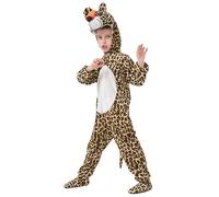 Pyjama One Piece Enfant Combinaison à Capuche pour Enfants,Costume de fête,Combinaison Cosplay,Fermeture éclair,vêtements de Nuit Chauds(Bronze,6-7 Ans)