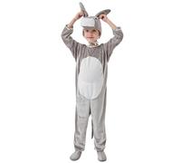 Pyjama One Piece Enfant Combinaison à Capuche pour Enfants,Costume de fête,Combinaison Cosplay,Fermeture éclair,vêtements de Nuit Chauds(Grey,6-7 Ans)