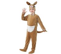 Pyjama One Piece Enfant Combinaison à Capuche pour Enfants,Costume de fête,Combinaison Cosplay,Fermeture éclair,vêtements de Nuit Chauds(Khaki,8-9 Ans)