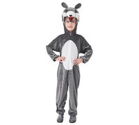 Pyjama One Piece Enfant Combinaison à Capuche pour Enfants,Costume de fête,Combinaison Cosplay,Fermeture éclair,vêtements de Nuit Chauds(Dark Gray,8-9 Ans)